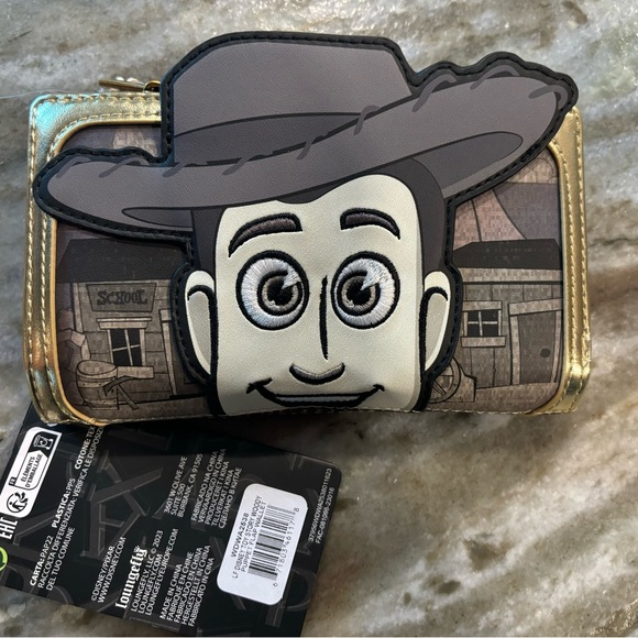 NWT! Pixar Disney Toy Story Puppet Sheriff Woody Loungefly wallet - Picture 1 of 7